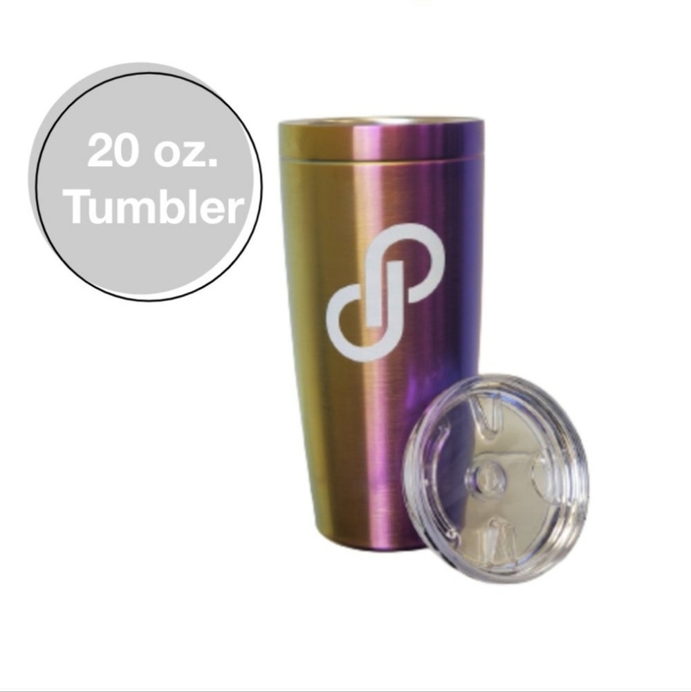New Poshmark 20oz Travel Tumbler Rainbow Iridescent